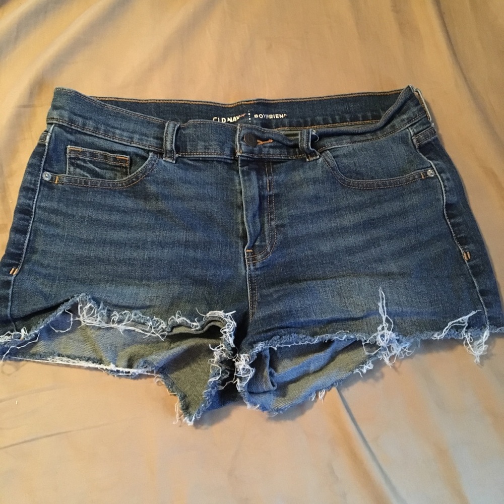 Old Navy denim jeans frayed hem size 10